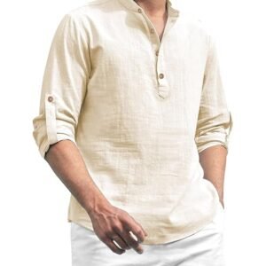 Univibe Men Solid Cotton Blend Straight Kurta Shirt for Men's