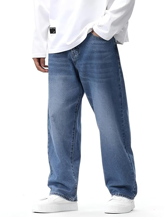 Ben Martin Men Jeans || Baggy Fit Jean's for Man || Loose Fit High Rise Denim || Stretchable Casual Wear Jean,s || Dance Rap Rapping Style Pant for Men || Denim Cotton Jeans (0) - Image 5