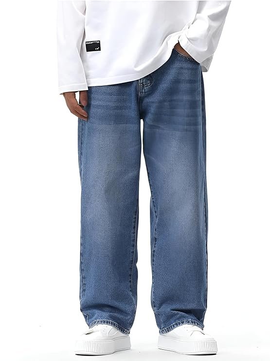 Ben Martin Men Jeans || Baggy Fit Jean’s for Man || Loose Fit High Rise Denim || Stretchable Casual Wear Jean,s || Dance Rap Rapping Style Pant for Men || Denim Cotton Jeans (0)